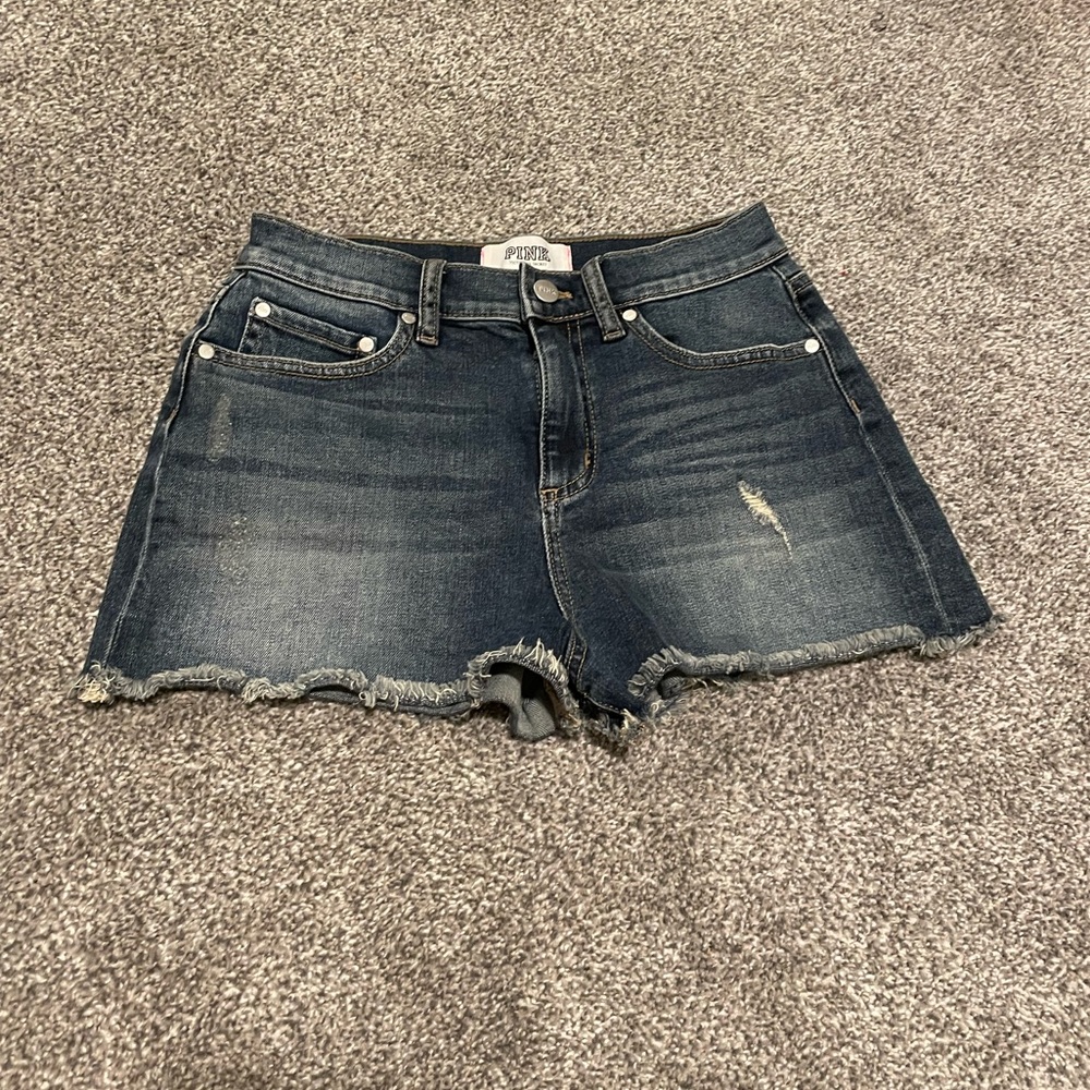 PINK Denim Stretchy Shorts